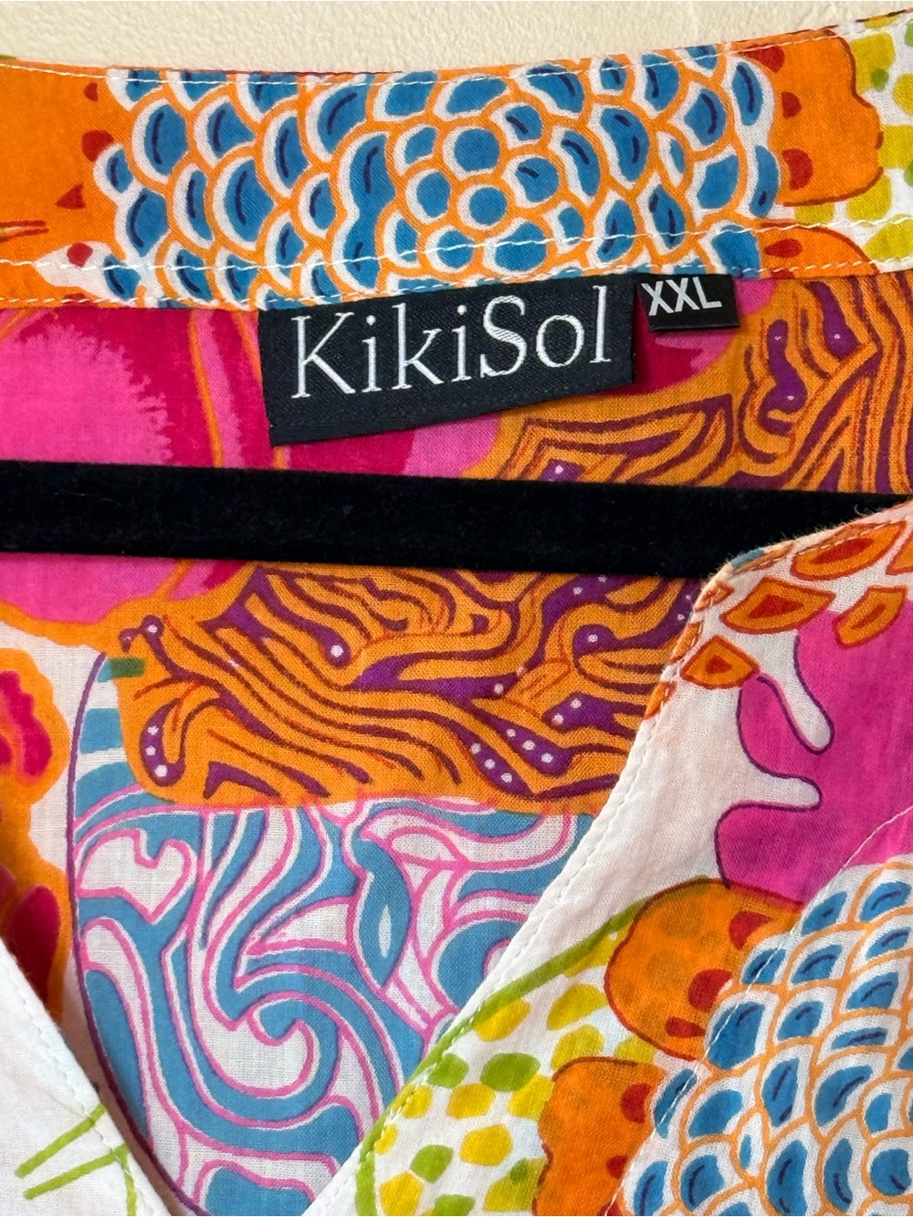 KikiSol Women’s Floral Tunic Swim cover up vacay cruise beach XXL - Picture 4 of 6